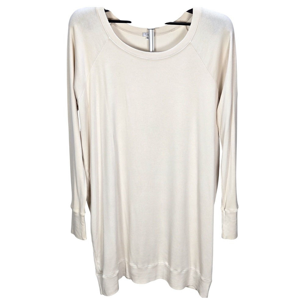 Women's PJ Harlow Emily M/L Ivory Long Sleeve Tunic Loungewear Sleep Shirt